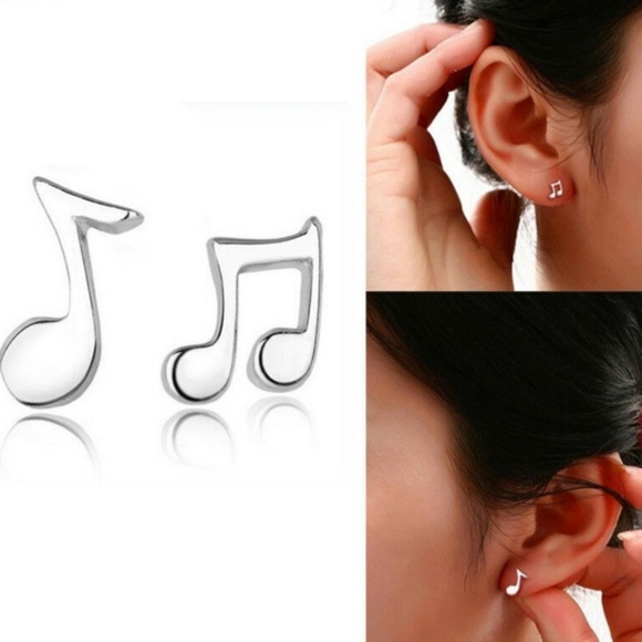 NWOT Adorable 925 Sterling Silver Musical Studs - Picture 8 of 8